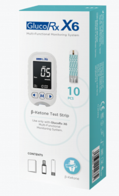 GlucoRx Smart Blood Ketone Test Strips