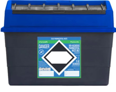 Sharpsafe Blue Lid Sharps Bin 24 Litre