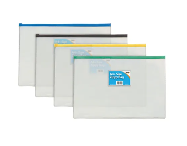 Sundry Zip Bags Plastic Clear A4