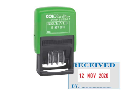 Colop Greenline Office Stamp Colop Greenline Office Stamp Stock Wording Dater 'Received'