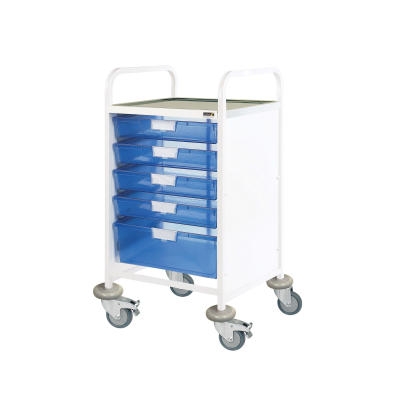 VISTA 50 Clinical Trolley 4 Single & 1 Double Depth Trays