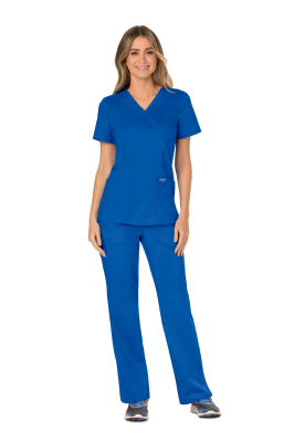Cherokee Revolution Mock Wrap Top Royal Blue XXS