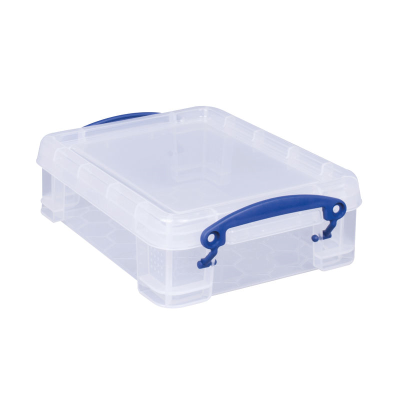 Really Useful Box 1.75 L Clear with Lid (245 x 180 x 78)