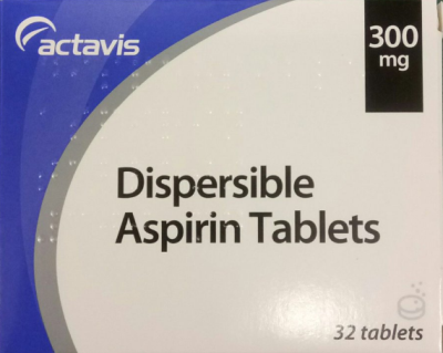 (POM) Aspirin - 300mg - 300mg Dispersible Tablets - (Pack 32)