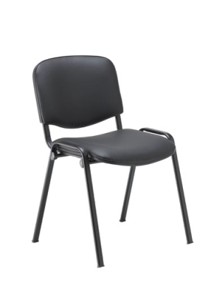 Vinyl Chair Without Arms Black