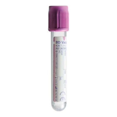 BD Vacutainer K2 EDTA Tubes Lavender Hemogard Closure 10ml