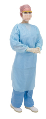 365 Thumb Loop Fluid Protection Gowns Blue (One Size)
