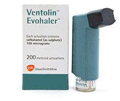 [AMB] (POM) Ventolin Evohaler (Salbutamol MDI) - 100mcg/Puff - Inhaler - (Pack 1)