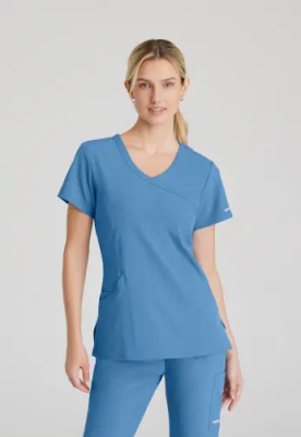 Skechers Female V Neck Scrub Top Ceil Blue XXS