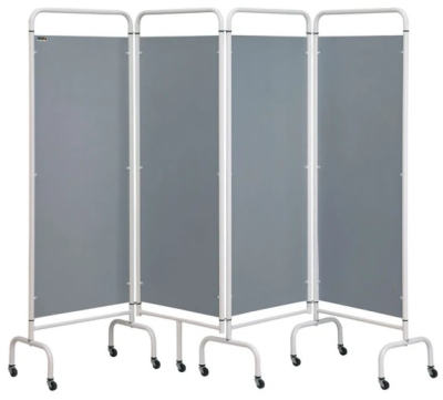 Four Panel Mobile Folding Screens Grey Panels