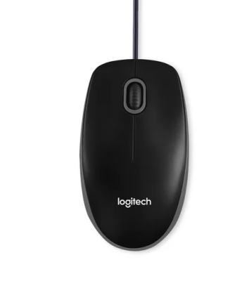 Logitech B110 Optical Mouse Silent Wired USB Black