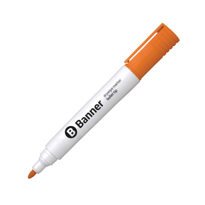 Bullet Tip Whiteboard Markers Orange