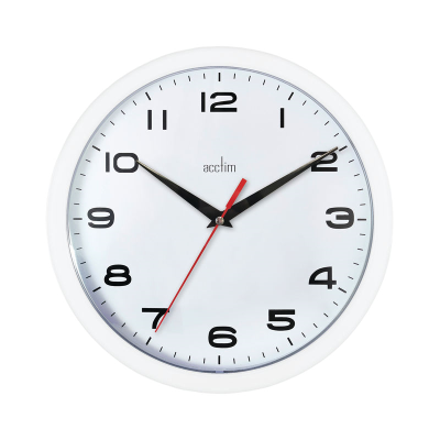 Simple Wall Clock, White