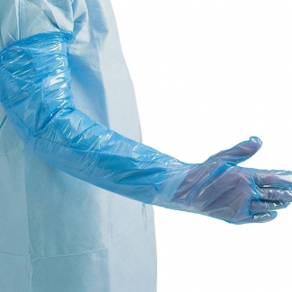 Non Medical Blue Polythene Gauntlets