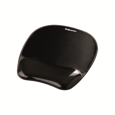 Fellowes Crystal Gel Mouse Pad And Wristrest Black