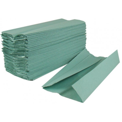 Standard 1 Ply C Fold Hand Towel Green