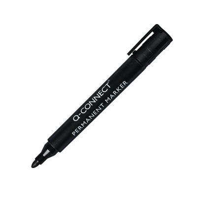 Q-Connect Permanent Marker Pen Bullet Tip Black