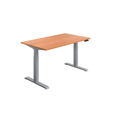 Economy Sit to Stand Desk 1400 X 800 Beech-Silver