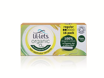 Lil-Lets Organic Non-Applicator Tampons Regular x16