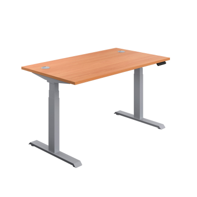 Economy Sit to Stand Desk 1200 X 800 Beech-Silver