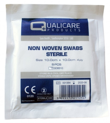 Sterile 4 Ply Non-Woven Gauze Swabs 7.5cm X 7.5cm