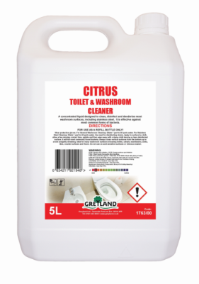 Citrus Toilet and Washroom Cleaner 5Ltr Multipack (x4)