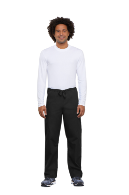 Cherokee Unisex Drawstring Scrub Trousers Black 2XS