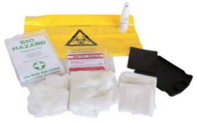 Biohazard Disposal Kits 5 Application Kit in Yellow Box