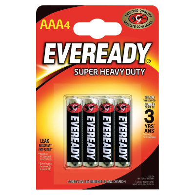 Eveready Super Heavy Duty Batteries AAA Batteries