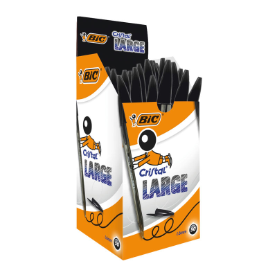 Bic Cristal Pen Black Extra Large Tip