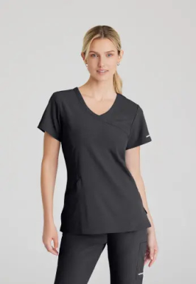 Skechers Female V Neck Scrub Top Pewter XXS