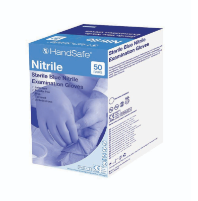 Sterile Blue Nitrile Powder Free Exam Gloves Medium