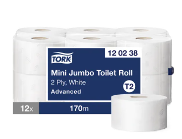 Tork T2 Mini Jumbo Toilet Roll 2-Ply