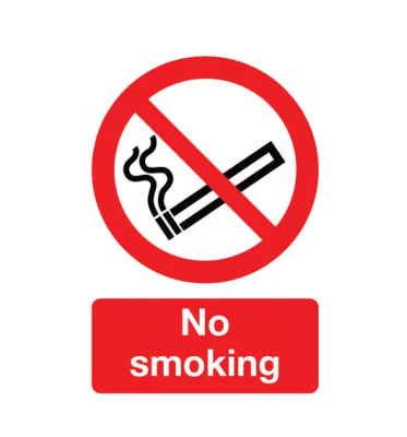 Safety Sign "No Smoking" A5 Self-Adhesive