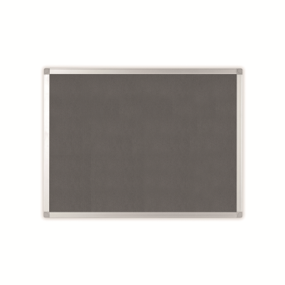 Q-Connect Aluminium Frame Felt Noticeboard with Fixing Kit 1200x900mm Grey 9700026