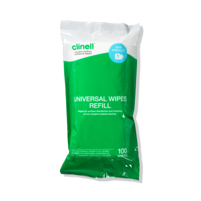 Clinell Universal Sanitising Wipes Tub Refill Pack of 100
