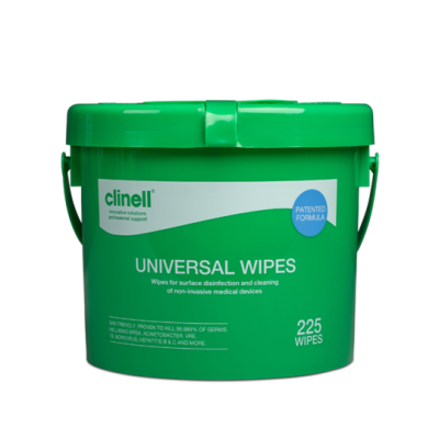 Clinell Universal Sanitising Wipes Bucket of 225