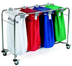 Laundry Trolleys Colour Coded Lids 4 Bag