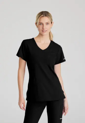 Skechers Female V Neck Scrub Top Black 2XS