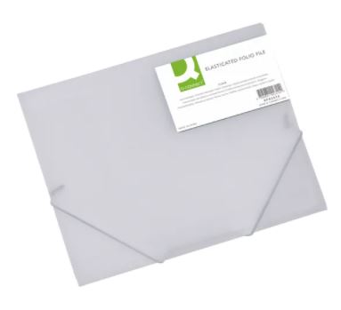 A4 Elasticated Folder 3 Flap, Clear