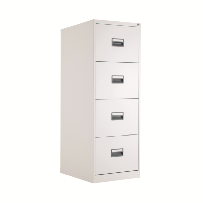 Talos 4 Drawer Filing Cabinet 465x620x1300mm White KF78773