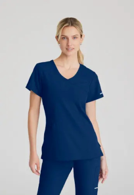 Skechers Female V Neck Scrub Top Navy XXS