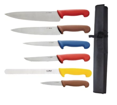 Hygiplas Colour Codes Chefs Knife Set with Wallet