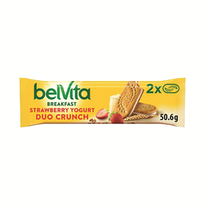 belVita Breakfast Strawberry and Yogurt Duo Crunch Bars 50.6g