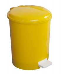 20 Litre Plastic Pedal Bins Yellow