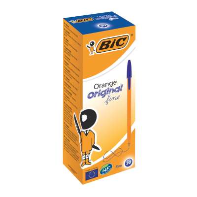 Bic Orange Ballpoint Pens Blue