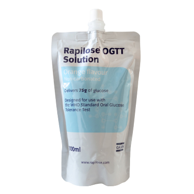 [AMB] (P) Rapilose OGTT (Oral Glucose Tolerance Test) Solution - 75g Glucose/300ml - Orange Flavour (Pack of 1)