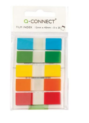 Q-Connect Page Markers 1/2 Inch Assorted