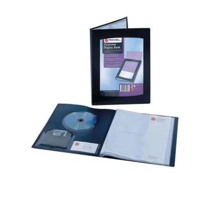 Rexel Clearview Display Book 24 Pocket A5 Black