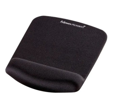 Fellowes Plush Touch Mousepad Wrist Support Black